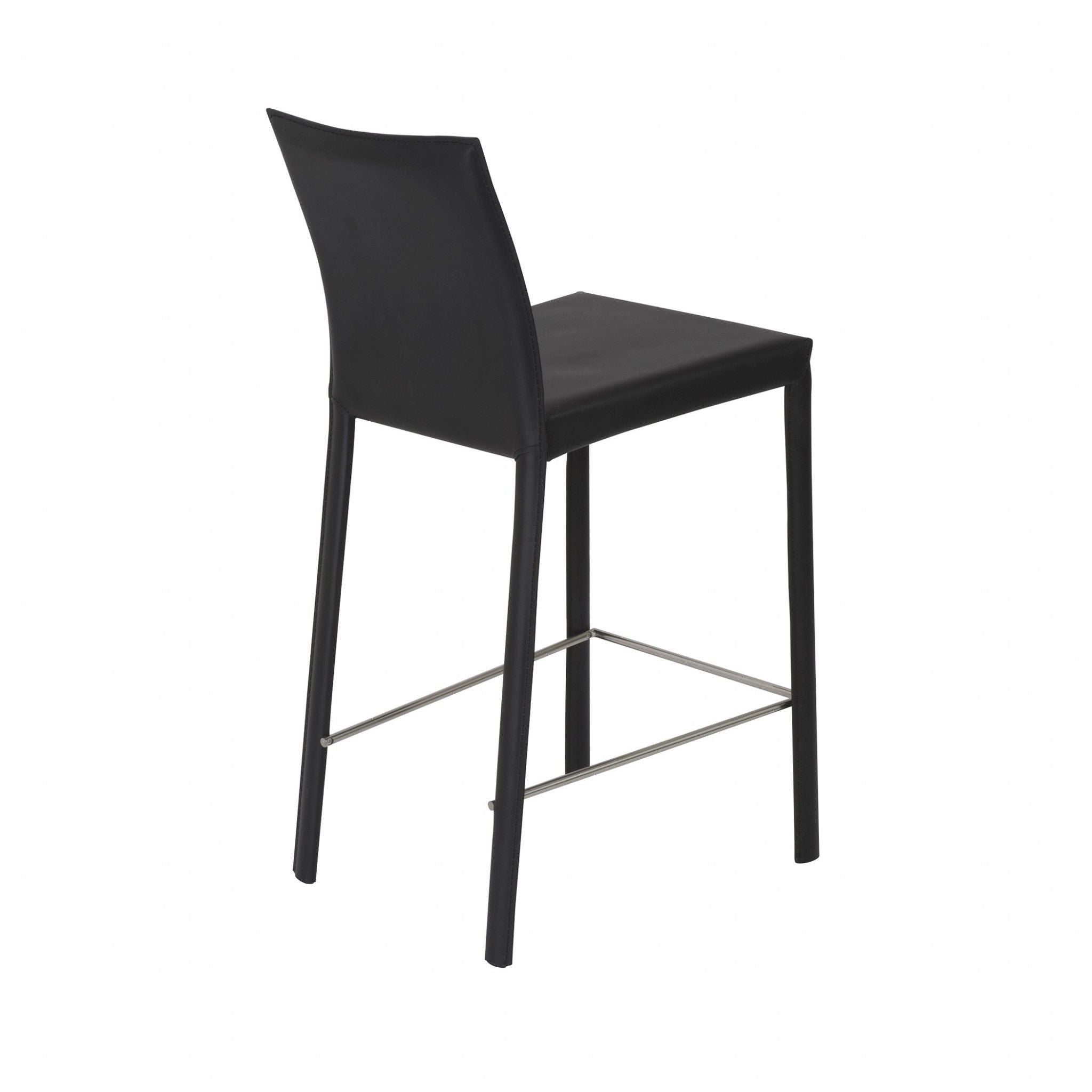 Low Back Counter Height Bar Chairs (Set of 2) - Black