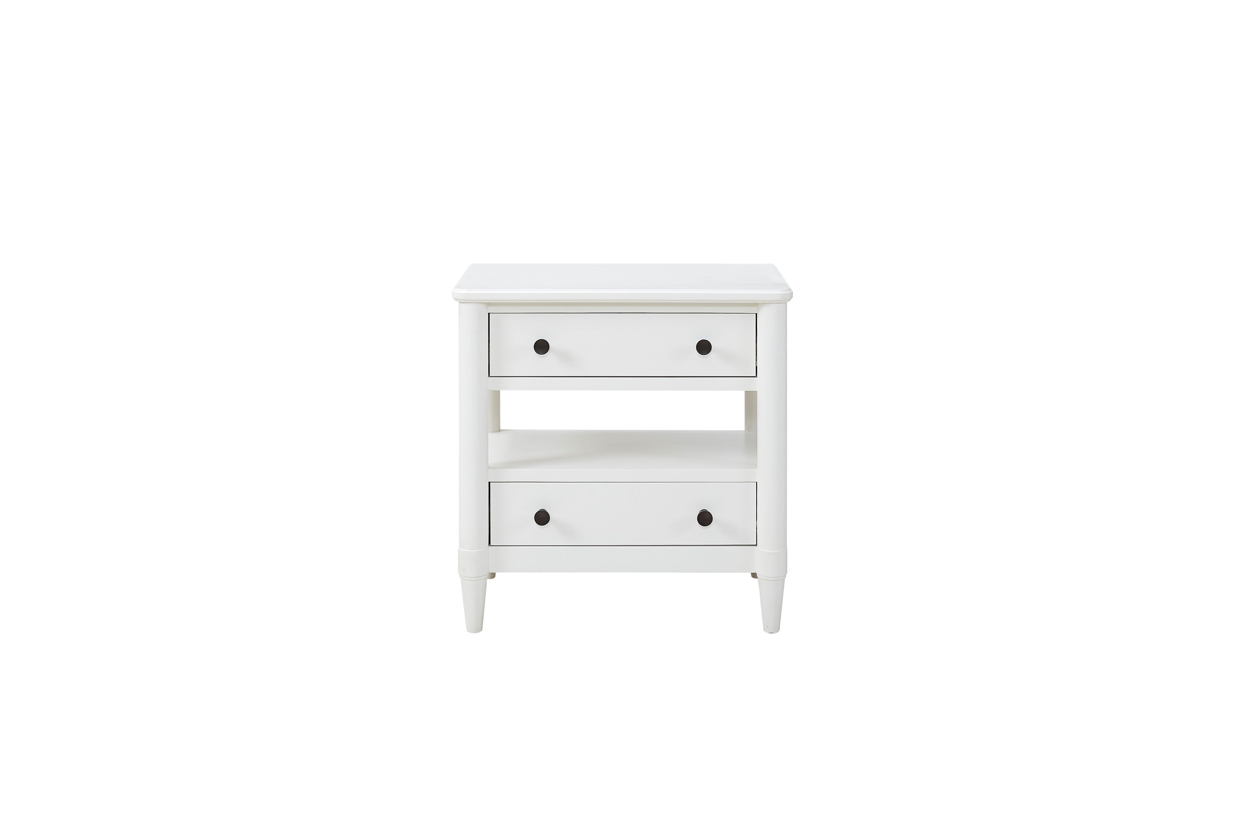 Open Nightstand With 2 Drawers