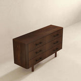 Logan - Mid-Century Modern Dresser With 6 Drawers - Brown by Ashcroft Furniture | Bel Furniture
