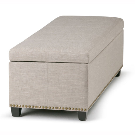 Kingsley - Upholstered Large Storage Ottoman - view 28