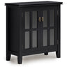 Artisan - Handcrafted Low Storage Cabinet Black by Simpli-Home | Bel Furniture