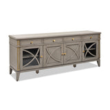 Dauphin - TV Stand Storage Display Console Table - Gray Cashmere by Jennifer Taylor Home | Bel Furniture