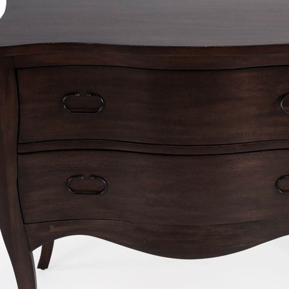 Solid Wood Two Drawer Dresser - Brown