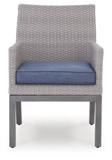 Half Moon Beach - Arm Chair With Cushion (Set of 2) - Blue / Gray