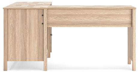 Battelle - Tan - 60" Home Office Desk With Return by Signature Design by Ashley® | Bel Furniture