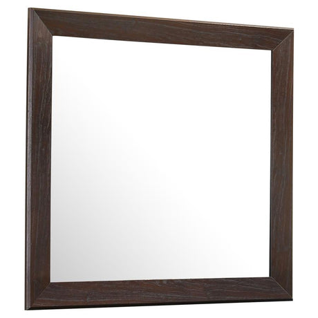 Kauffman - Dresser Mirror Dark Brown by CoasterEveryday | Bel Furniture