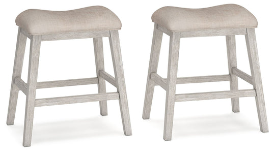 Skempton - Upholstered Stool (Set of 2) - White