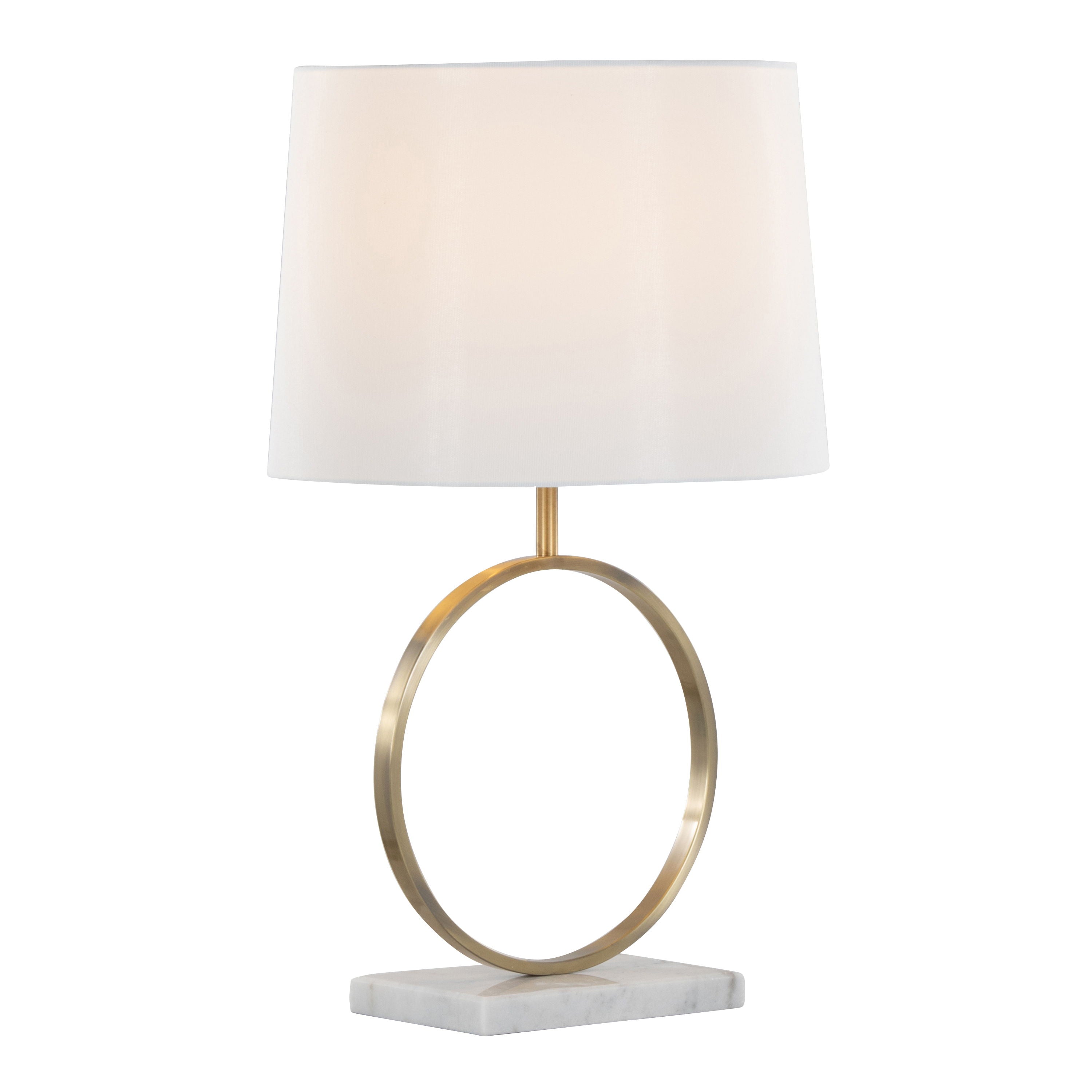 Moon - Contemporary Table Lamp - White / Gold