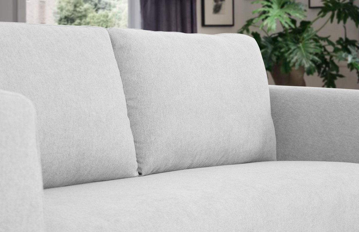 Black Legs Sofa - Light Gray