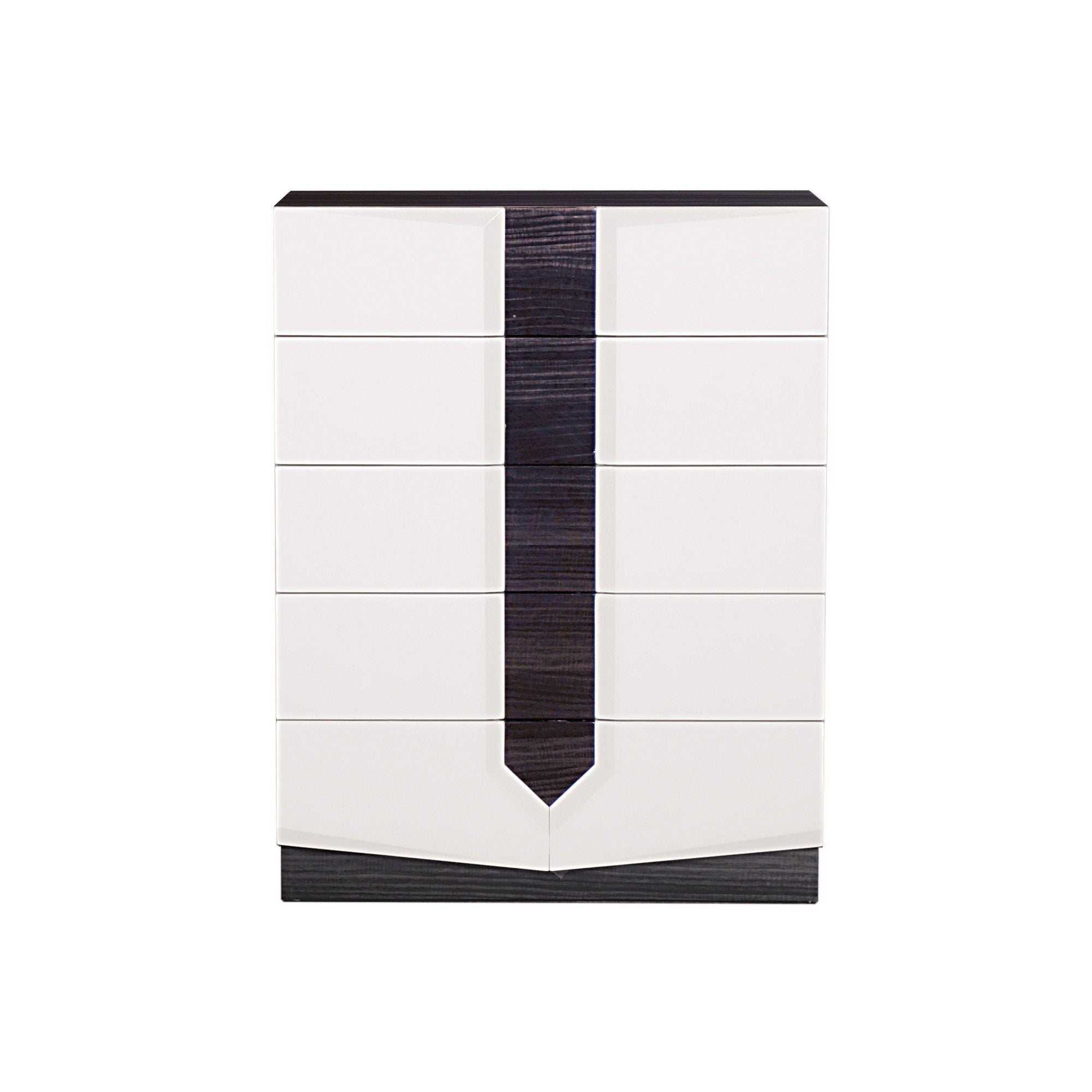 Chest With 5 Drawer - White / Gray