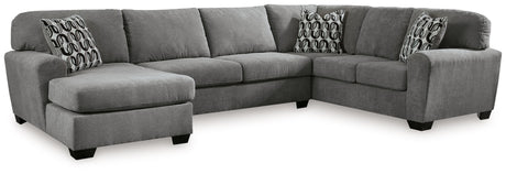 Birkdale Court - Sectional Gray 3 Pc. Left Arm Facing Corner Chaise Sectional by Benchcraft® | Bel Furniture