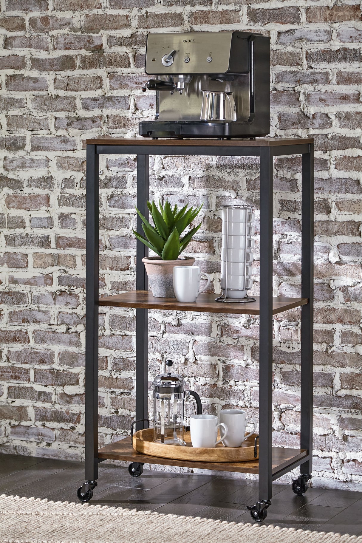 Bevinfield - Brown / Black - Bar Cart by Signature Design by Ashley® | Bel Furniture