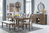 Moriville - Grayish Brown - Rectangular Dining Room Extension Table by Signature Design by Ashley® | Bel Furniture