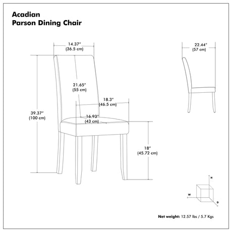Acadian - Upholstered Parson Dining Chair (Set of 2) - view 33
