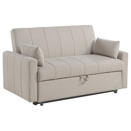 Portland - Boucle Upholstered Sleeper Sofa Bed Beige by Coaster Fine Furniture | Bel Furniture