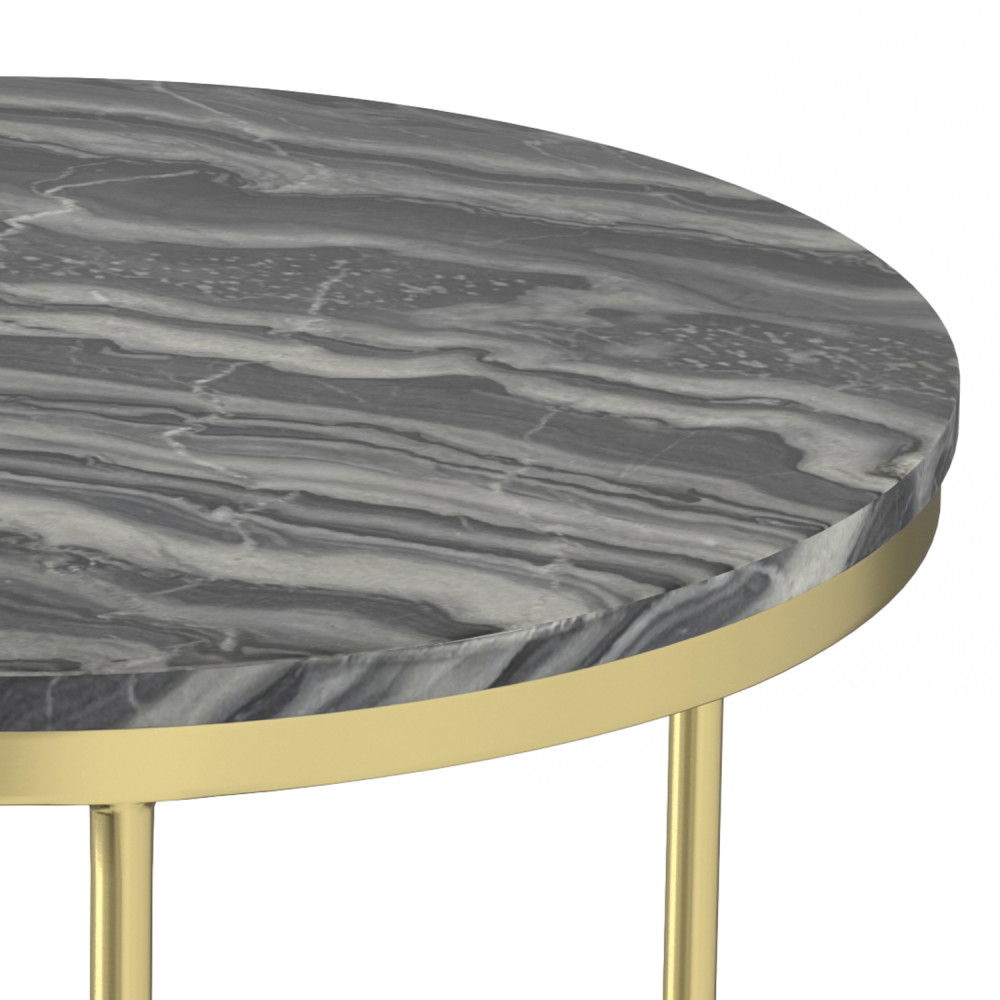 Ashley - 2 Piece Nesting Table - Gold by Simpli-Home | Bel Furniture