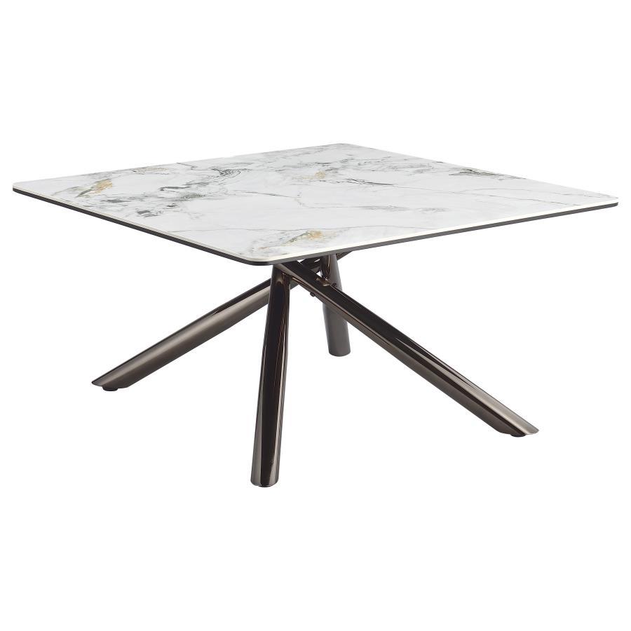 Carvell - Square Sintered Stone Table by Coaster Fine Furniture | Bel Furniture