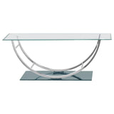 Danville - Rectangular U-Shaped Glass Top Table by CoasterEssence | Bel Furniture