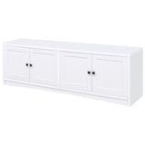 Laughlin - 4 Door Engineered Wood TV Stand - White by CoasterEveryday | Bel Furniture