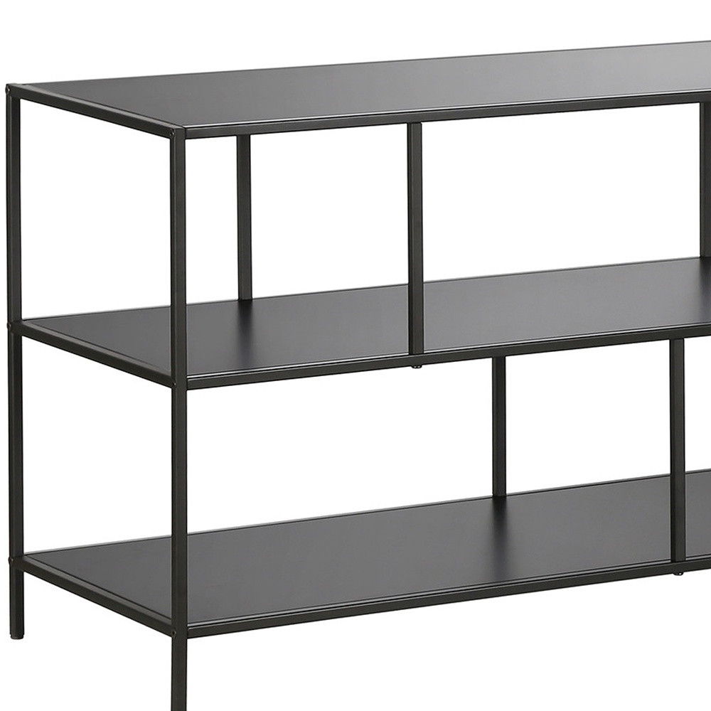 Metal Open Shelving, TV Stand - Black