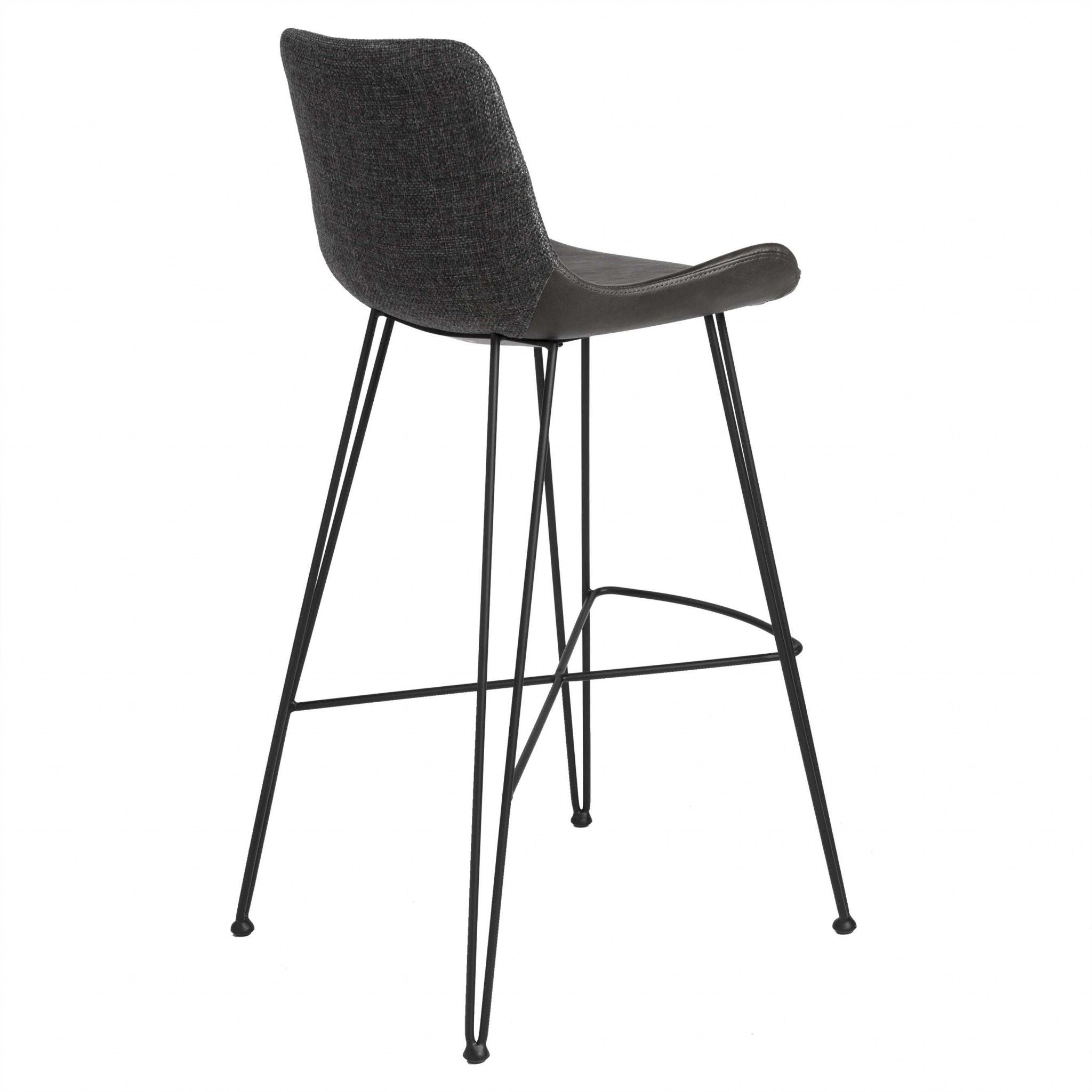 Steel Bar Height Bar Chair - Gray