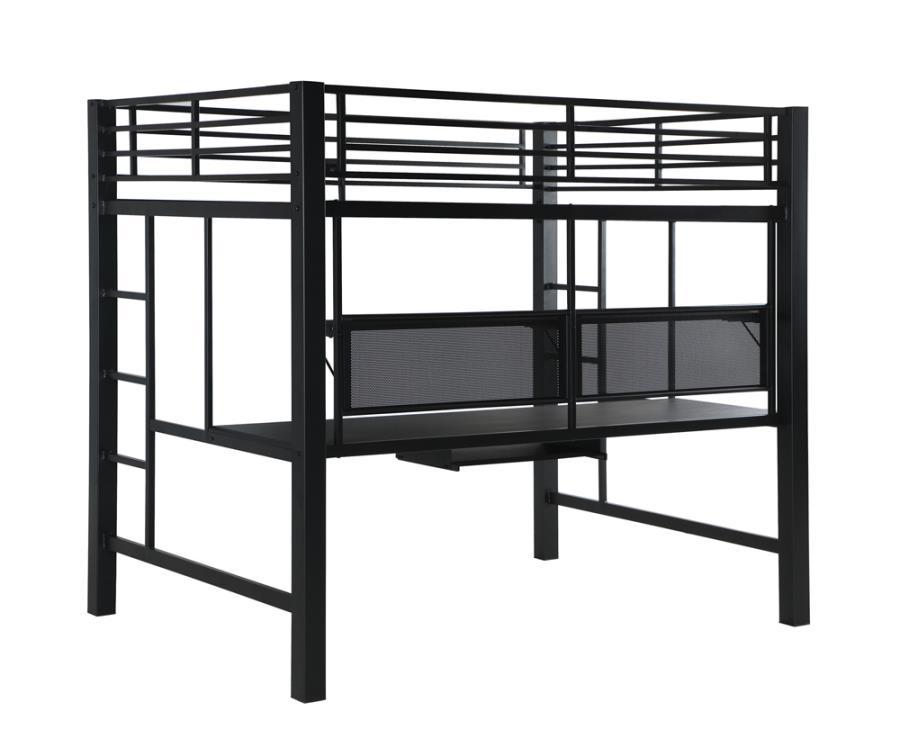 Avalon - Full Workstation Loft Bed - Black