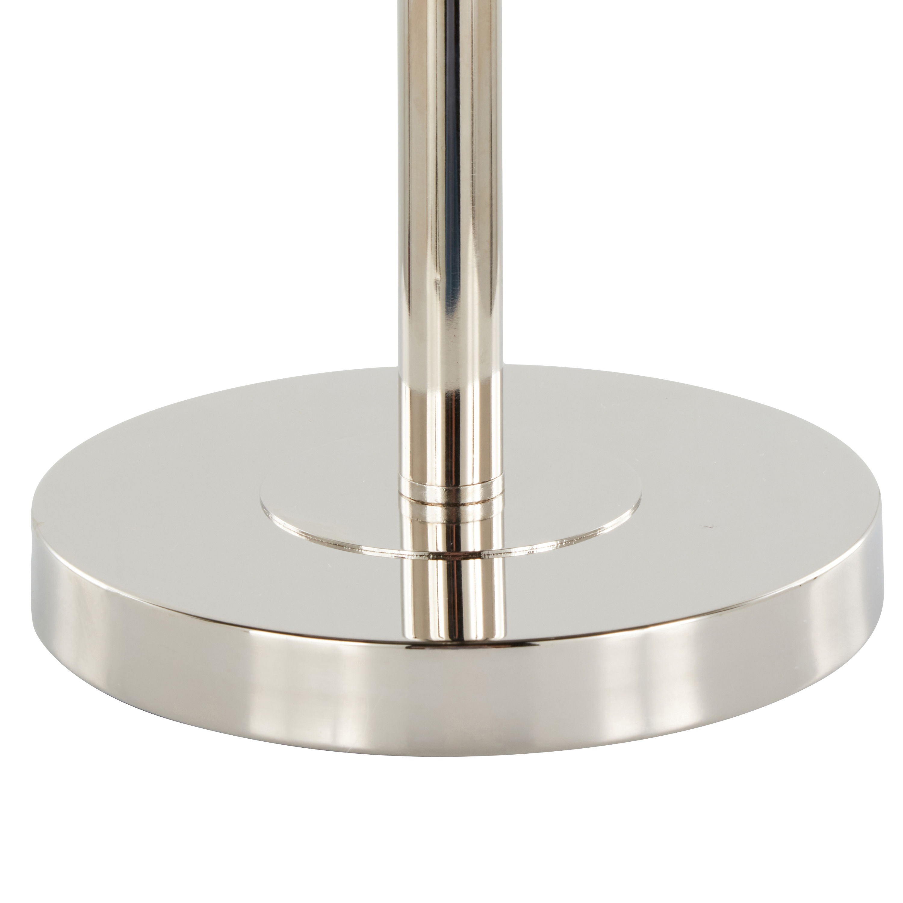 Lily - Contemporary Table Lamp - Polished Nickel / Gray