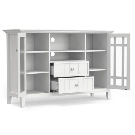 Bedford - Handcrafted Tall TV Media Stand by Simpli-Home | Bel Furniture