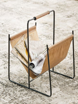 Faronworth - Brown / Black - Magazine Rack by Signature Design by Ashley® | Bel Furniture