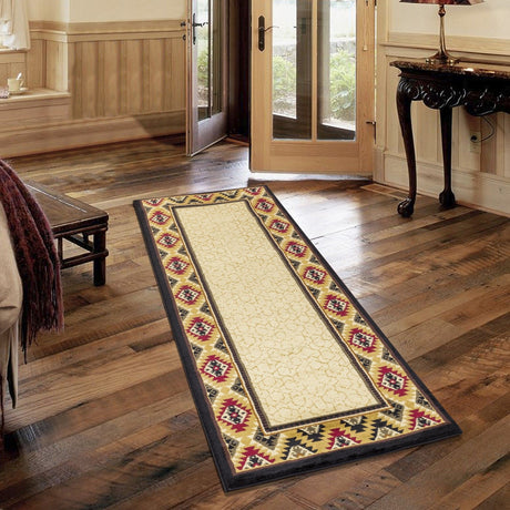 Tribes - 5'3" X 7'3" Polypropylene, Southwest Area Rug - Cream by Icona Home Decor | Bel Furniture