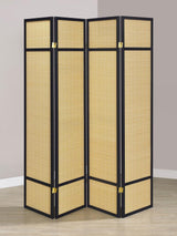 Pearce - 4-Panel Bamboo Room Divider Folding Screen - Natural by Coaster Fine Furniture | Bel Furniture