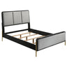 Arini - Upholstered Panel Bed Gray King by CoasterElevations | Bel Furniture