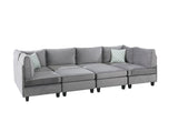 Simona - Velvet Modular Sectional Sofa by Lilola Home | Bel Furniture