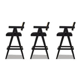 Milan - Modern Webbing Back Stool With Arms (Set of 3) by Jennifer Taylor Home | Bel Furniture