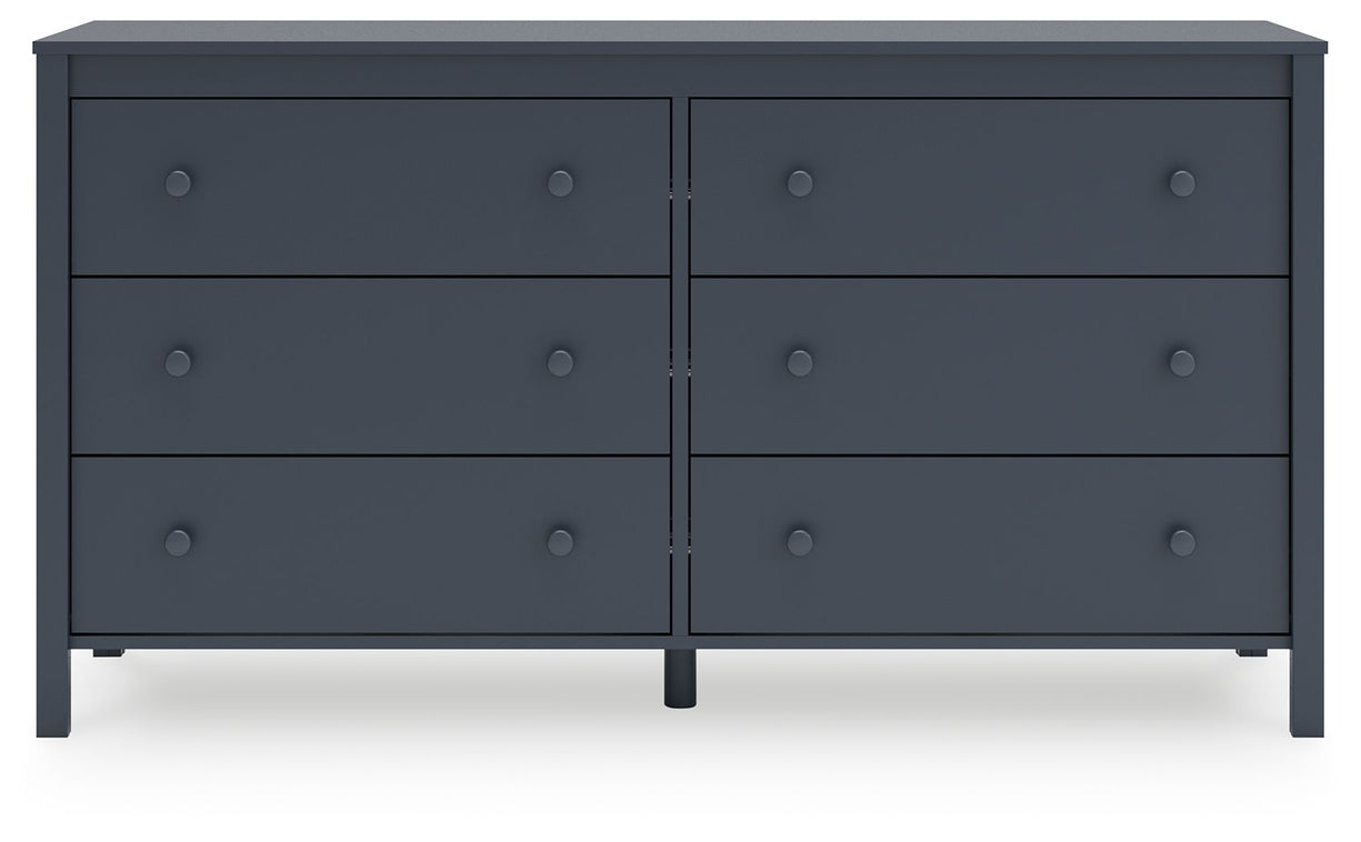 Simmenfort - Navy Blue - Six Drawer Dresser
