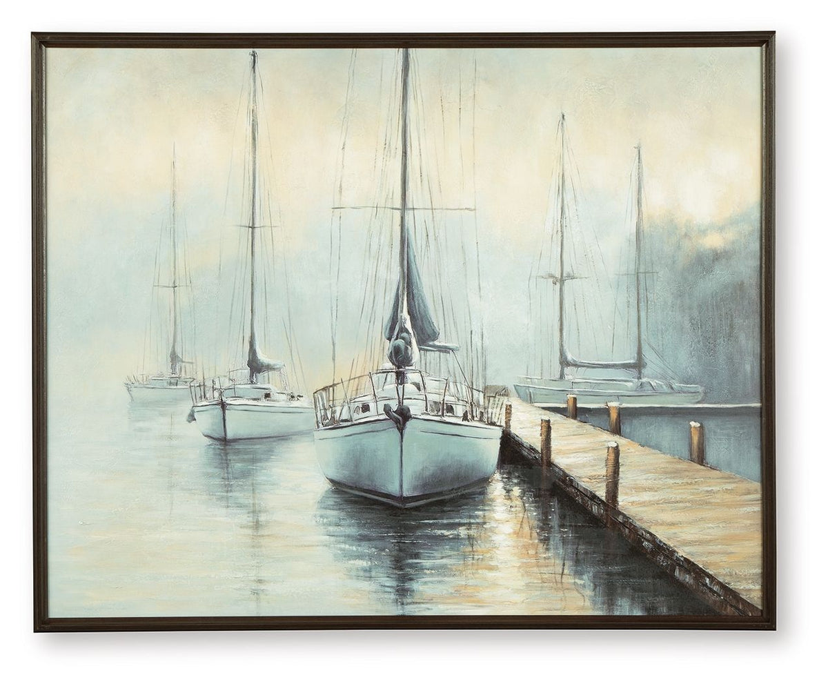 Worthney - Blue / White / Brown - Wall Art by Signature Design by Ashley® | Bel Furniture