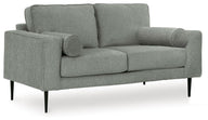 Hazela - Loveseat Dark Gray by Signature Design by Ashley® | Bel Furniture