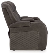 Fyne-dyme - Power Reclining Loveseat With Console/Adj Hdrst by Signature Design by Ashley® | Bel Furniture