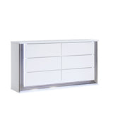 Moon - Smooth Dresser With LED - White
