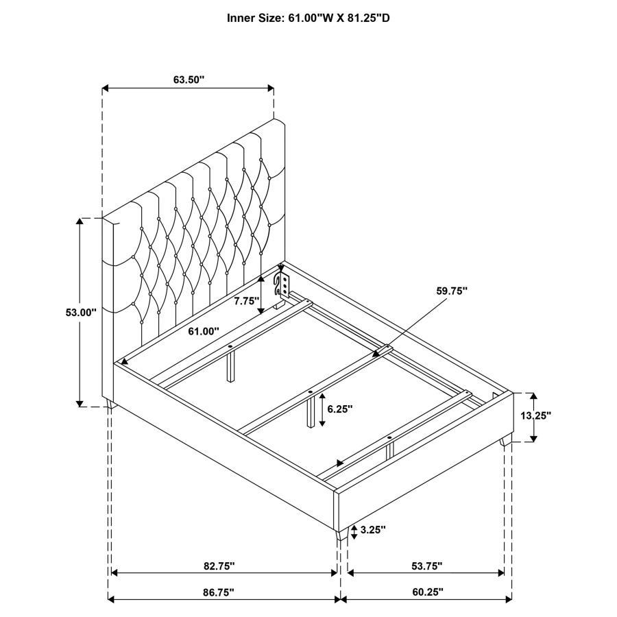 Chloe - Upholstered Panel Bed