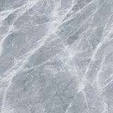 Michelle - Dining Table With Double Pedestal Marble Detailing - Gray