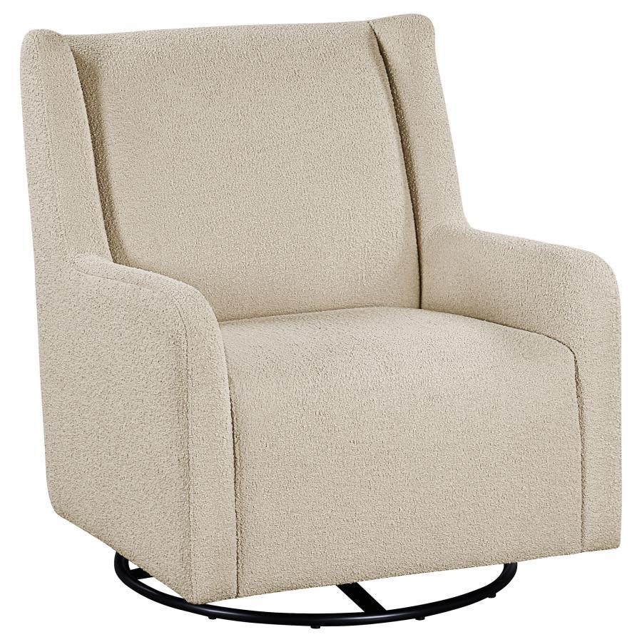 Serra - Boucle Upholstered Swivel Glider Recliner Beige by Coaster Fine Furniture | Bel Furniture