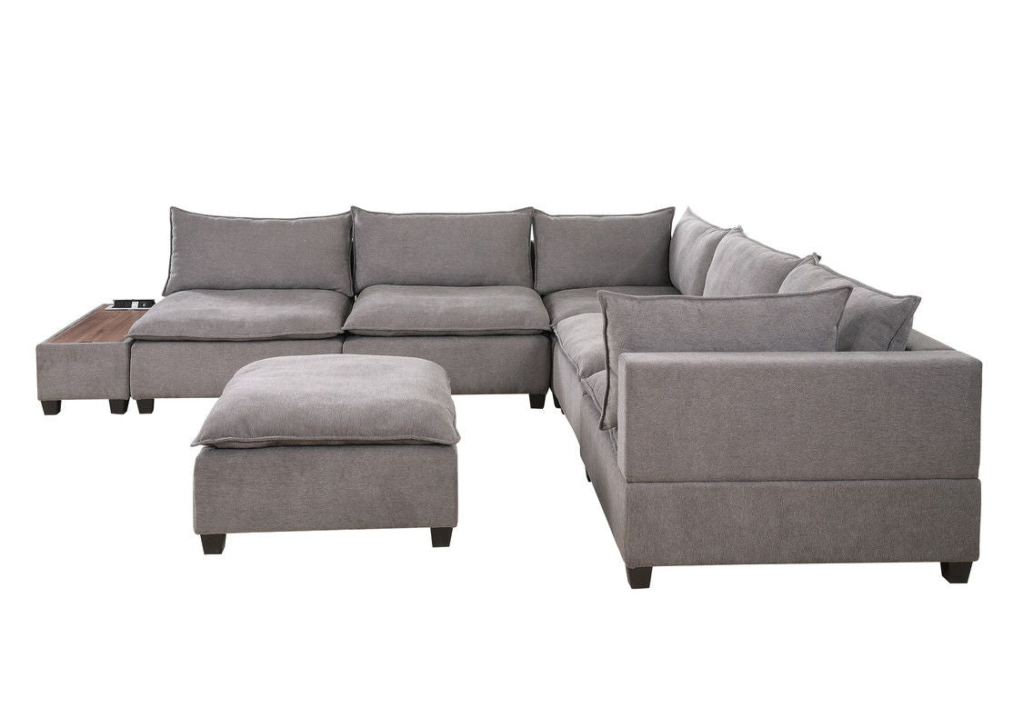 Madison - Modular Sectional Sofa Chaise With USB Storage Console Table