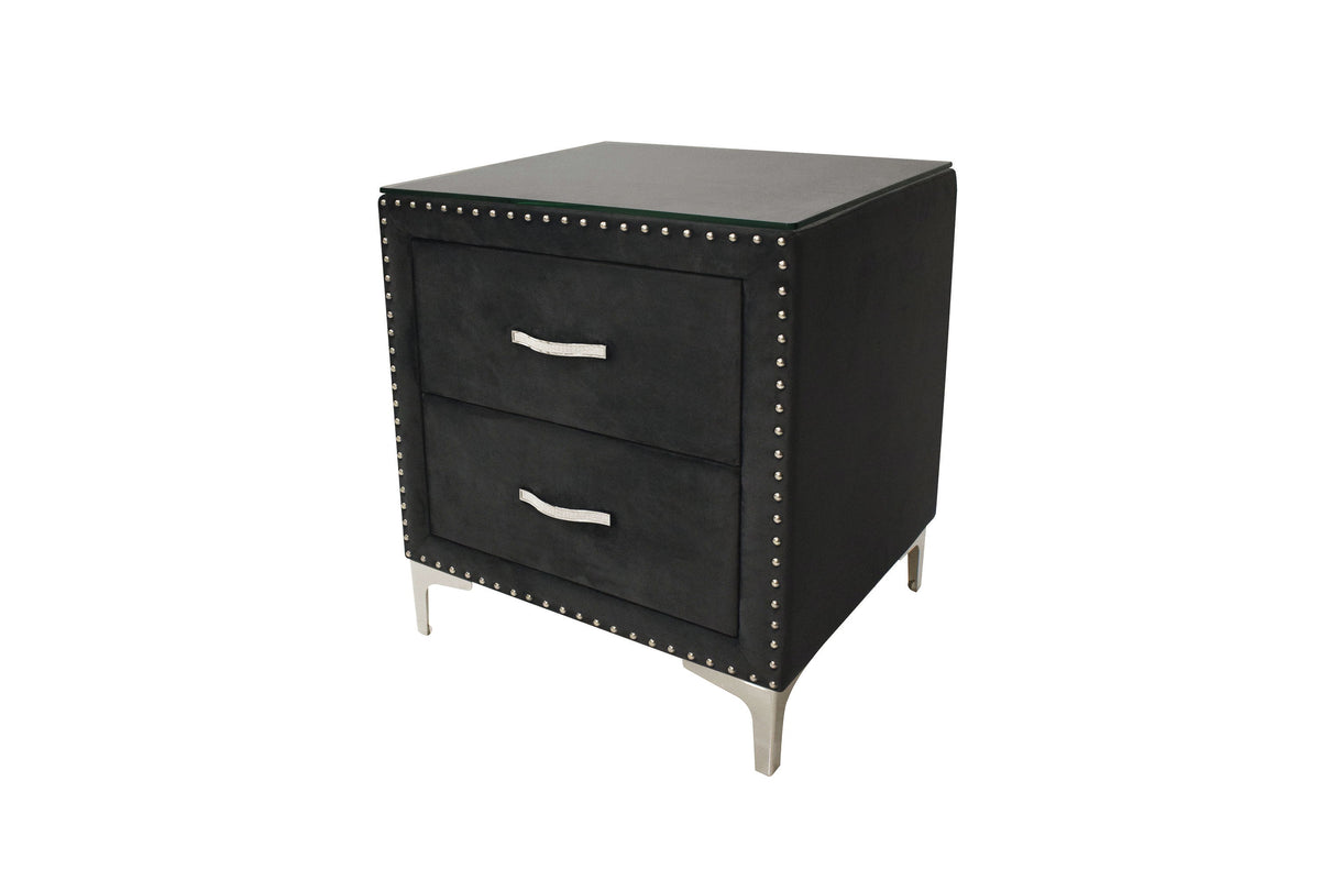 Lucinda - Nightstand Black by Crown Mark | Bel Furniture