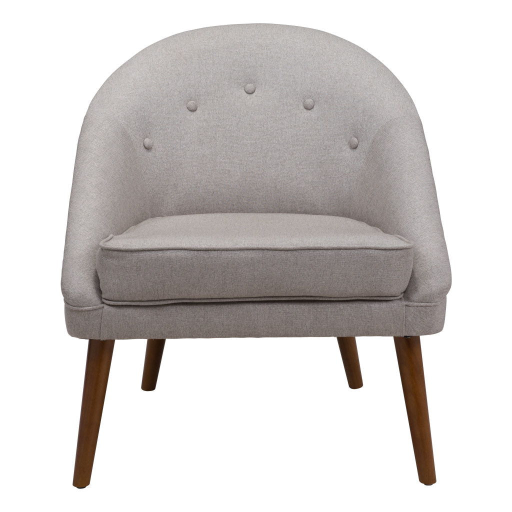 Wooden Deep Chair - Light Gray