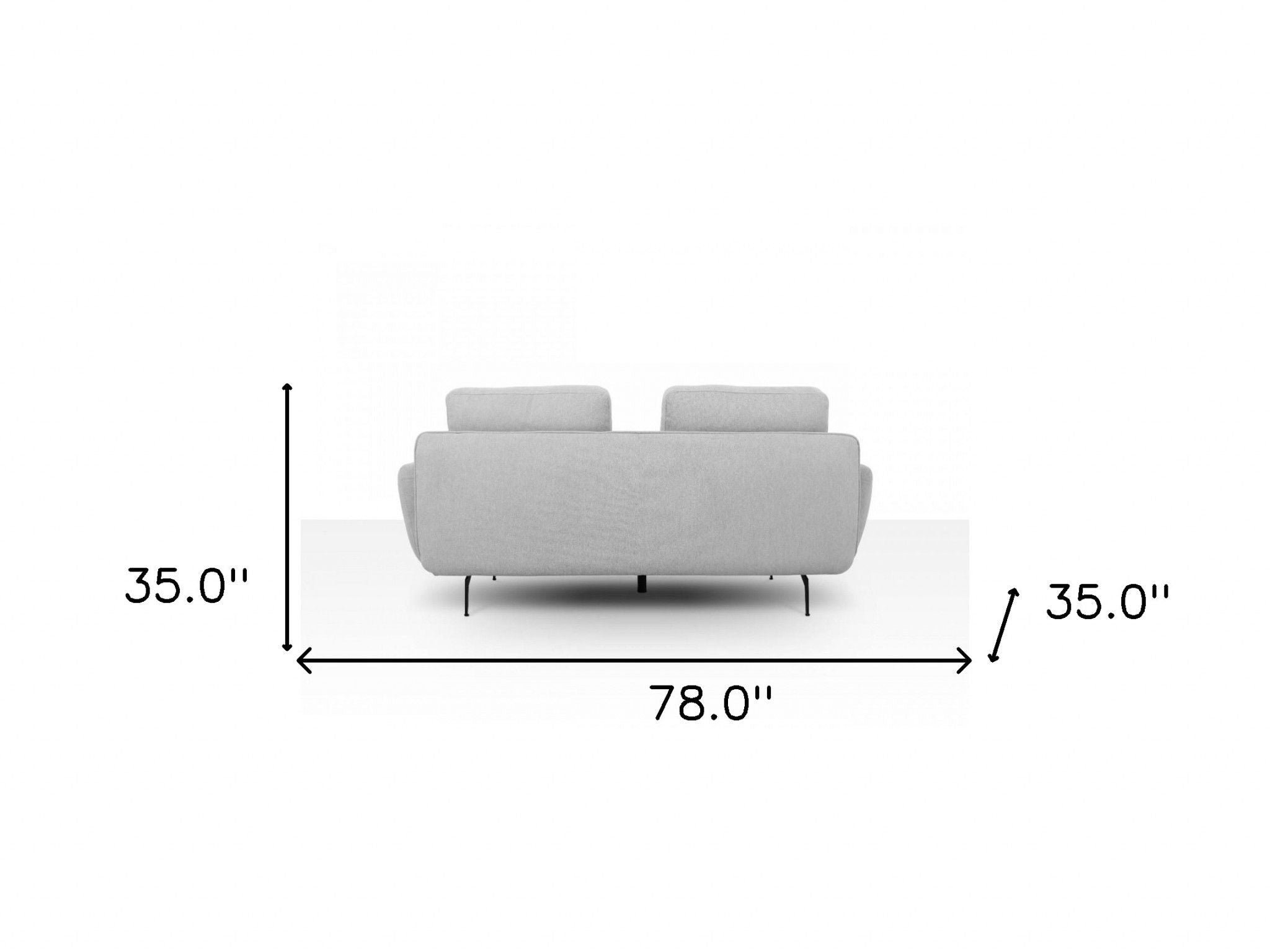 Contempo, Retro Loveseat - Light Gray