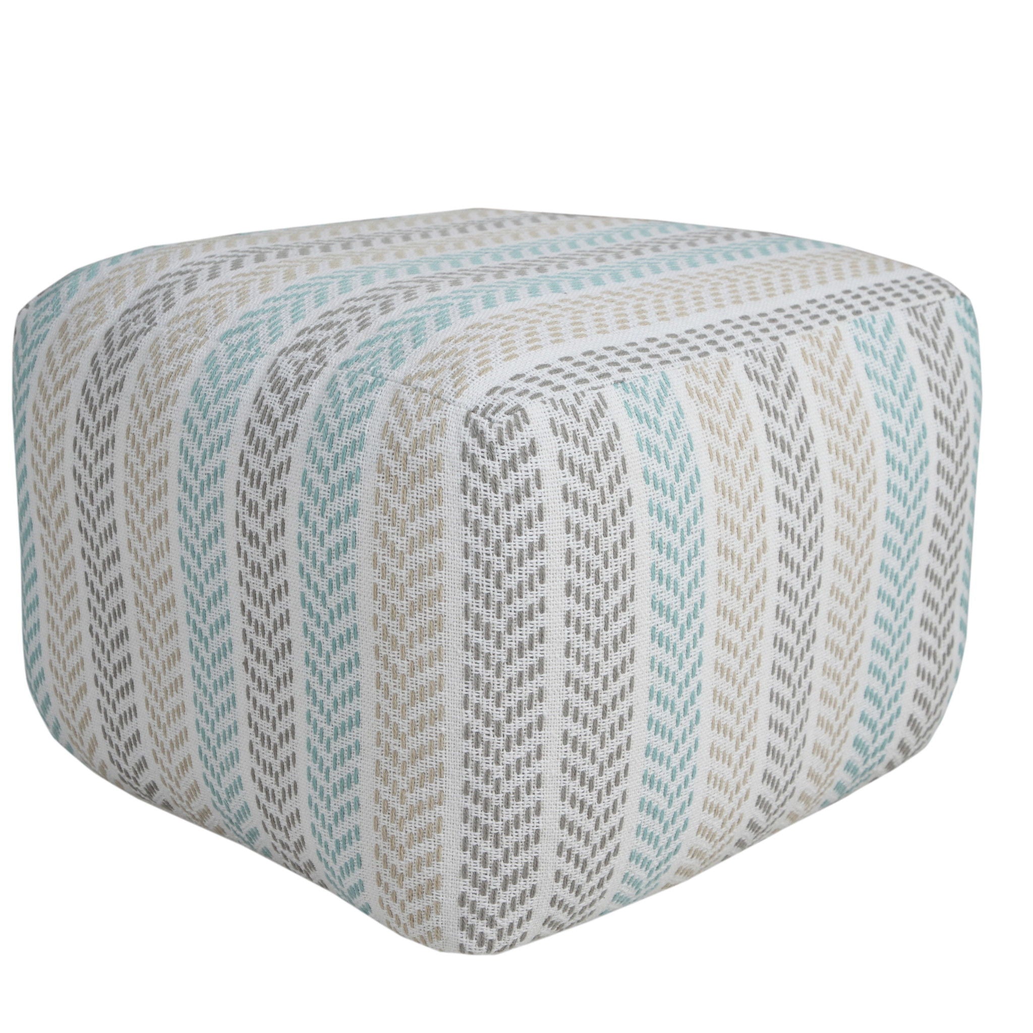 Cotton Ottoman 18" - Blue