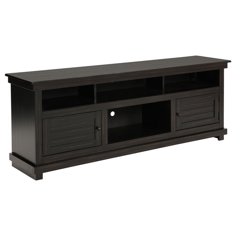 Payne - TV Stand Media Console Black 70"W x 16.25"D x 27"H by Coaster Fine Furniture | Bel Furniture