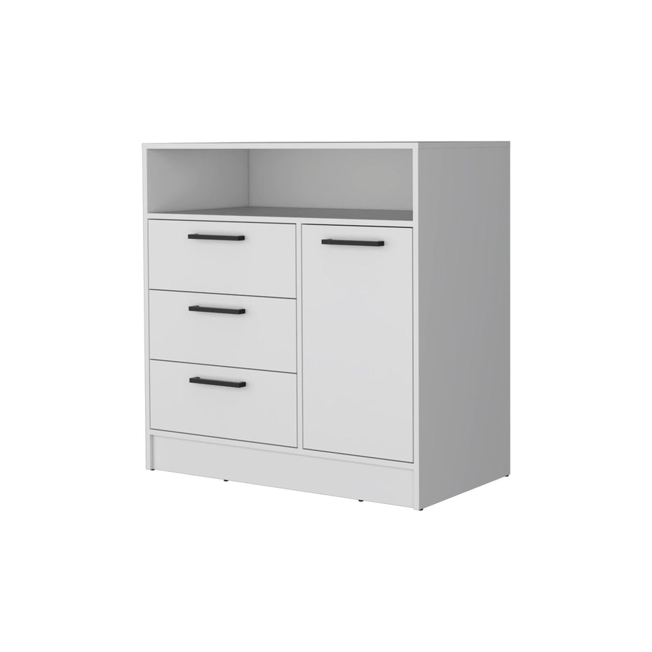 Wooden 3 Drawer Dresser - White