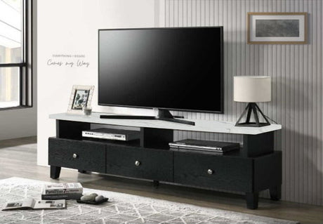 Alina - TV Stand - Black by Crown Mark | Bel Furniture